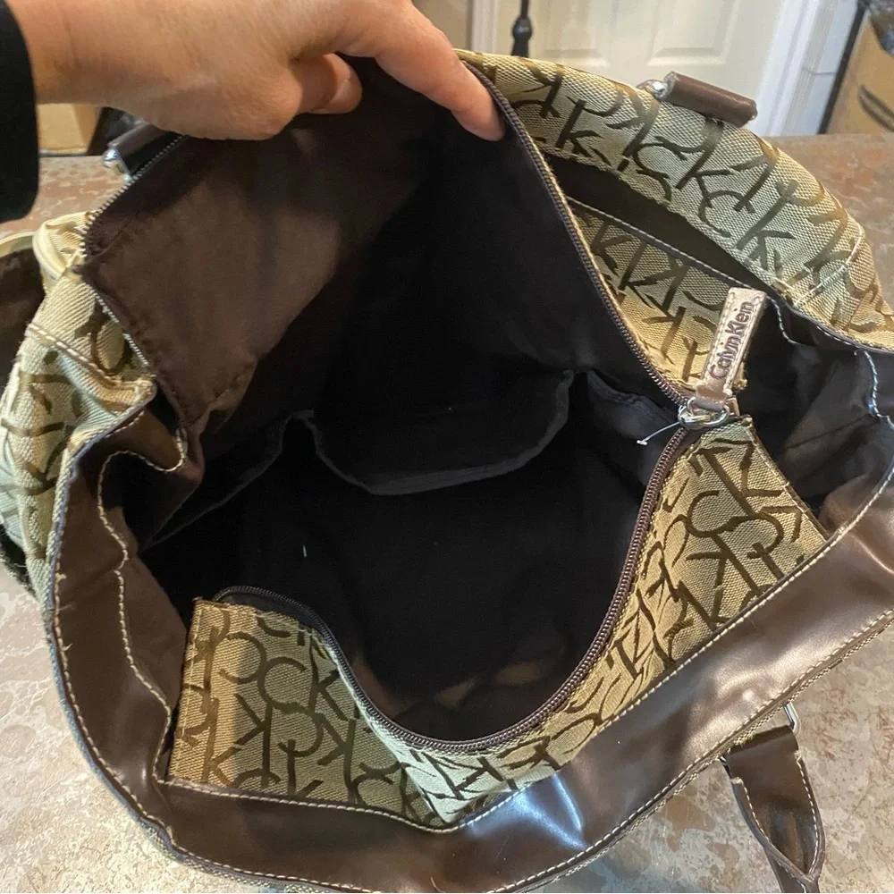 Calvin Klein Tote Bag Woman’s Purse multi Pockets Side pocket Shoulder Bag zip - Picture 10 of 16